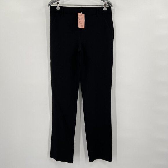 Quince Women's Black Ultra-Stretch Ponte Pant Straight Leg XL Tall 32" NWT - Picture 1 of 6